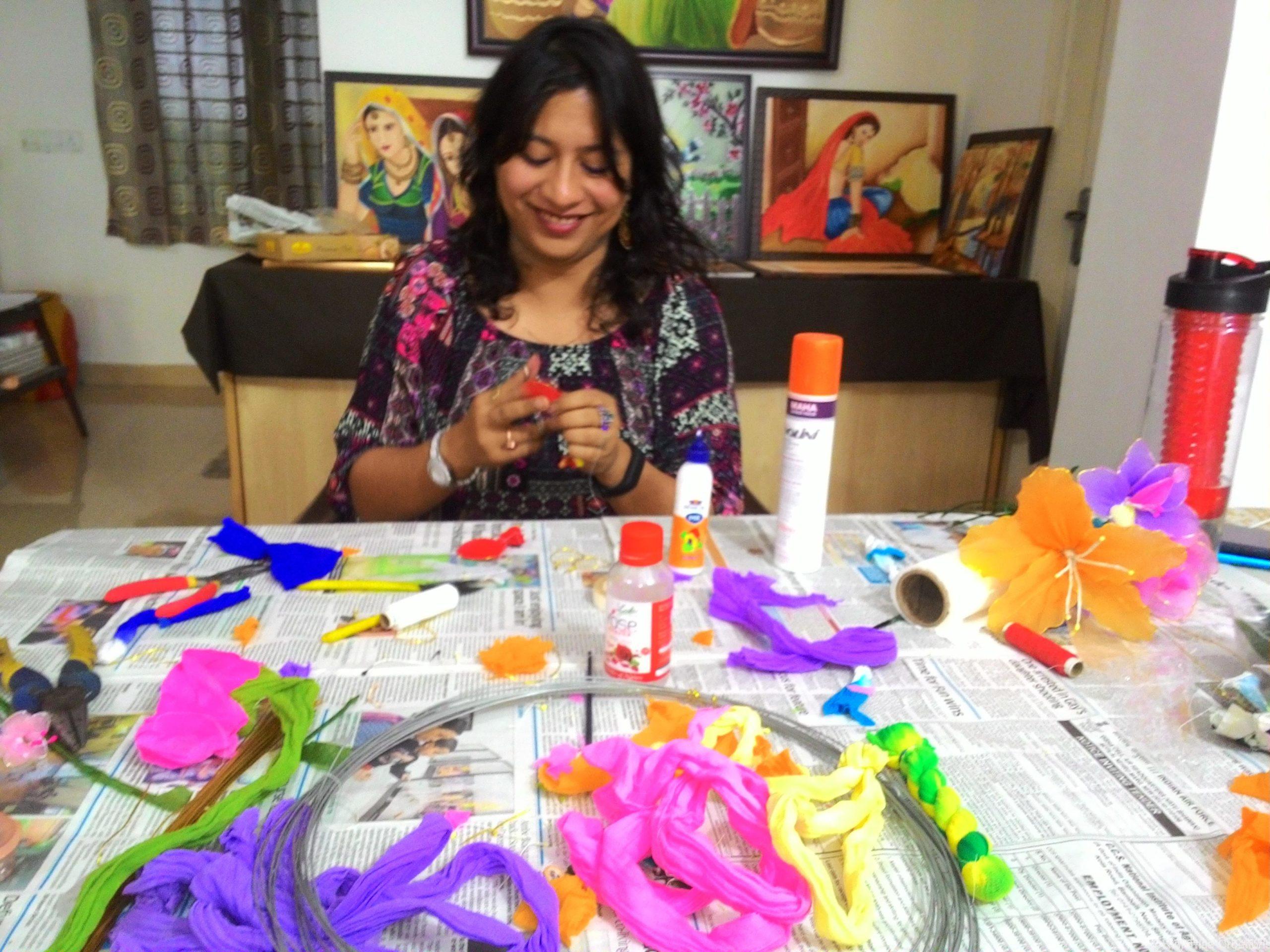 Embroidery and flower making classes in bangalore
